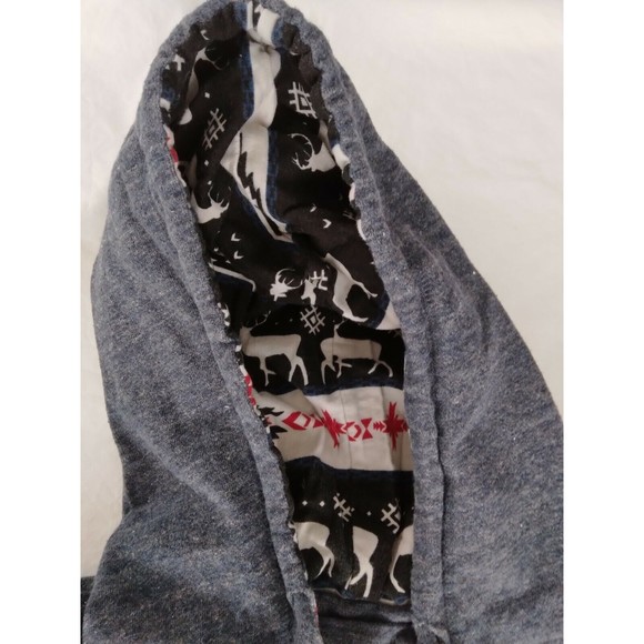 On The Byas Pullover Hoodie Blue Red White Deer 100% Cotton Womens Size Medium - Picture 6 of 10